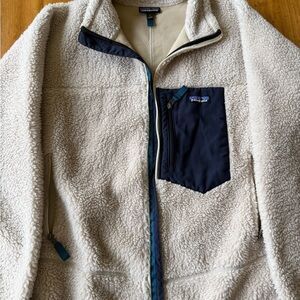 Patagonia Fleece Jacket with Navy Accents